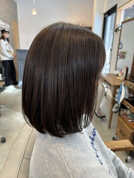 カルムヘアー(Calme hair) 丸みボブ×ブラウンベージュカラー