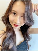 韓国風顔まわりレイヤー大人カジュアル