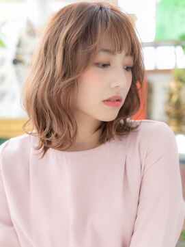 カバーヘア イヴ 戸頭店(COVER HAIR EVE) ★チェリーブラウン抜け感ミディアムウルフカット20代30代★1