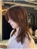 カシスカラーブラウンレッドピンクレッド暖色カラー
