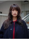 ハッシュカットミディアムレイヤーウルフボブ顔まわりレイヤー