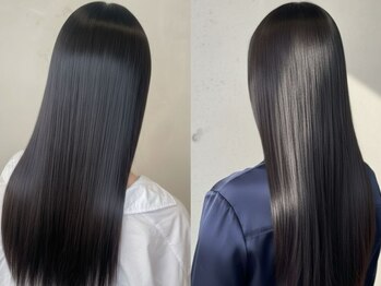 ブレスシイ 大阪梅田(brace SII)の写真/【大阪梅田駅徒歩3分】圧倒的透明感×韓国風縮毛矯正★髪質改善カラーと同時施術で“光を反射する”美髪へ