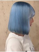 水色 　ライトブルー 透明感ハイトーン ケアブリーチ