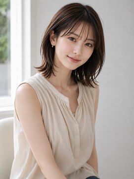 リリアーナ(LILIANA) 池袋 大人ミディ くびれミディ レイヤーカット シースルーバング