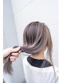 バレイヤージュ×ピンクベージュ