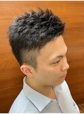 パーマ/メンズ/ベリーショートツーブロック/水道橋/＜理容室＞