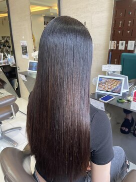 プライズ 池袋店(prize) ストレートヘア_髪質改善_マロンベージュ_Aラインボブ1104