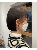 ダークブラウン&miniボブ