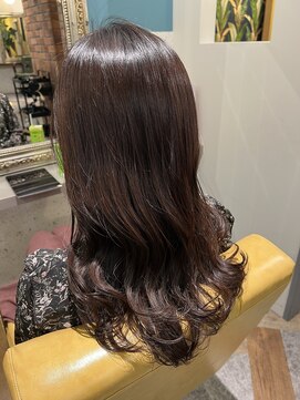 ムーン(moon) #ロングヘア #グレージュカラー #ボブウルフ#ココアベージュ