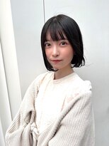 アイユー(ii+U)&nbsp;ボブ　艶髪　黒髪　髪質改善ストレート　ワンカール　ナチュラル