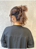 ゆるふわおだんごアレンジ/おだんごアレンジ/ヘアアレンジ