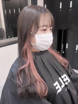 ペレ 渋谷(PELE) 前髪/マチルダボブ/ピンクベージュ/インナーグレージュ/渋谷