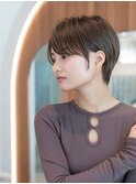 ショート/大人かわいい/グレーベージュ/小顔/前髪/20代30代