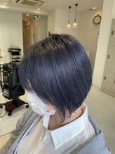 ヘアメイク ルエル(Hair Make Ruelle) バレイヤージュ×ネイビーブルー