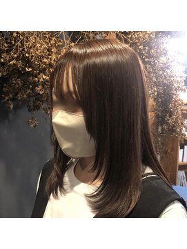 ランタン(LANTERN) レイヤーカット×チョコレートブラウン#京都#山科