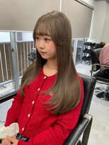 レブ 三条河原町(Reb,) ブリーチなしダブルカラーレイヤーカット前髪あり顔周りレイヤー