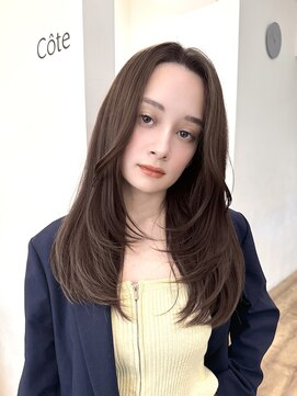 コート 表参道(Cote) ザクザクレイヤー　こなれレイヤー　ブラウンカラー　艶カラー