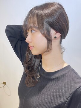 ブランロール 中目黒店(Blanl'or) イメチェンピンクベージュアンブレラカラー前髪クールショート