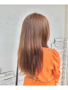 リレーション(Relation) 暖色系カラーオレンジベージュ透明感ロングヘア20代30代40代