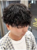 波巻きスパイラルパーマツイストスパイラルパーマメンズマッシュ