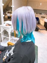 デイズ(days) ウルフカット/インナーカラーブリーチデザイン/ホワイトアッシュ