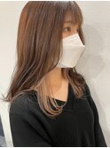 インナーカラー×ナチュラルベージュ