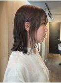 【ミディアムレイヤー×チャコールグレー】#髪質改善#縮毛矯正