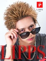 リップス 天神(LIPPS)&nbsp;ツーブロックツイストスパイキーショートハイトーンカラーメンズ