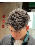 メッシュツイスパパーマ/メンズ/刈り上げ/眉毛/ツイスト