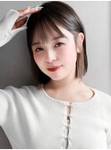 うるツヤ薄めバングデジタルパーマ斜めバングサイドバング
