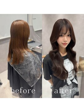 サロウィン 静岡 呉服町通り店(SALOWIN) 【ミディアム⇒胸下の長さ】透明感ブラウン#エクステ#シールエク