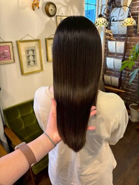 アズグロウヘアー(AS GROW HAIR) 暗めカラーシルキーブラックロング