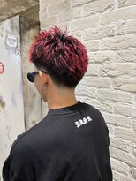 デコール(dequal)&nbsp;テーパーフェードレッドスパイキー