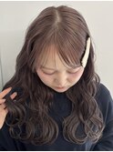 ロングレイヤーカット顔周りレイヤーウルフハッシュカット韓国
