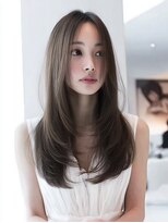 ダル 渋谷/表参道(DAL.)&nbsp;顔周りカットハッシュカットダークブラウンワンホンレイヤー韓国