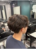 ナチュラルマッシュ波巻きパーマ