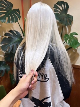 ネハス 栄(nehus.) 学割ブリーチハイライト髪質改善ダブルカラーレイヤーカット