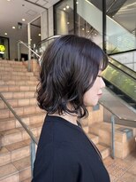 クラッチ 梅田茶屋町店(CLUTCH)&nbsp;暗髪可愛い☆コテ巻き風ボブパーマスタイル