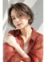 アッシュ 学芸大学店(Ash) ショートボブ/大人女性/ベージュアッシュ/白髪ぼかし/脱白髪染め