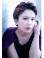 エルデ ナインズ ヘアー スタンド 川口店(elde 9's HAIR STAND)&nbsp;68ワイドバング&モーブカラーのワンサイドくびれミディ風ヘア