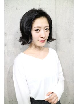 サロンドミルク 原宿(salon de MiLK) 【salon de MiLK 原宿】外ハネウェーブ×かきあげバング