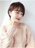 ナチュラルショート_ハイライトカラーオリーブカラー_67472