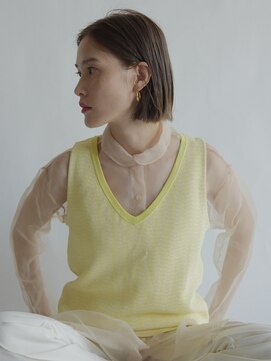 アオイ(aoi.) 【ボブ/ブラウンベージュ/伸ばしかけヘア/30代/福岡薬院】