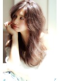 モテ髪ロング♪シースルーバング透け感ベージュ