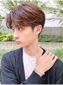 カルマパーマで毛流れのあるセンターパートが旬
