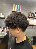 ツイストスパイラルツイスト波巻きパーマ