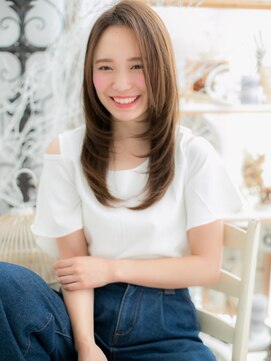 モッズヘア 越谷(mod's hair) ココアブラウンハイライトカラー小顔レイヤーc5越谷20代30代40代