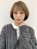 ハローバイシー 仙台(Hello by Sea)&nbsp;韓国ボブ×切りっぱなしボブ/ブリーチなしカカオブラウン[仙台]