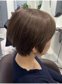 自由が丘白髪ぼかしブラウンベージュカラーグレイカラーブリーチ