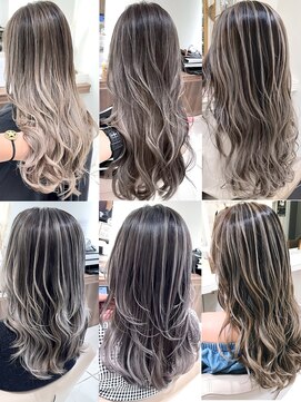 アッシュ 大宮店(Ash) レイヤーウェーブバレイヤージュ